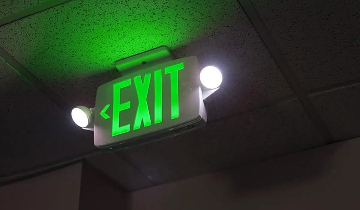 Illuminated emergency exit sign